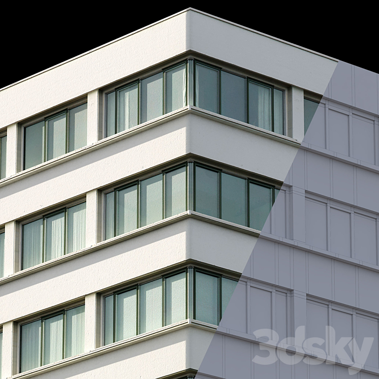 Modern facade_vol8 3DS Max - thumbnail 2