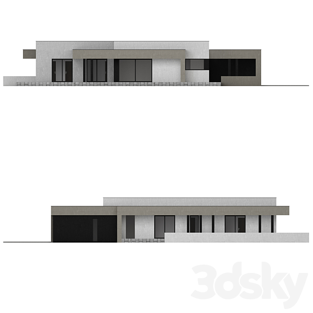 Modern House 003 3DS Max Model - thumbnail 4