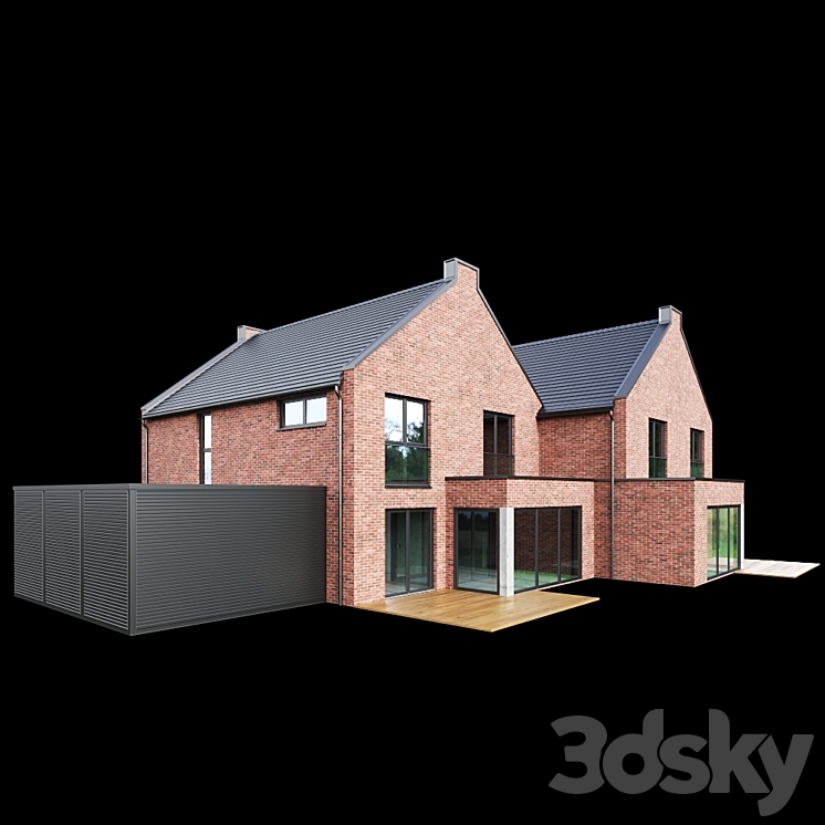 Modern House 02 3DS Max - thumbnail 2