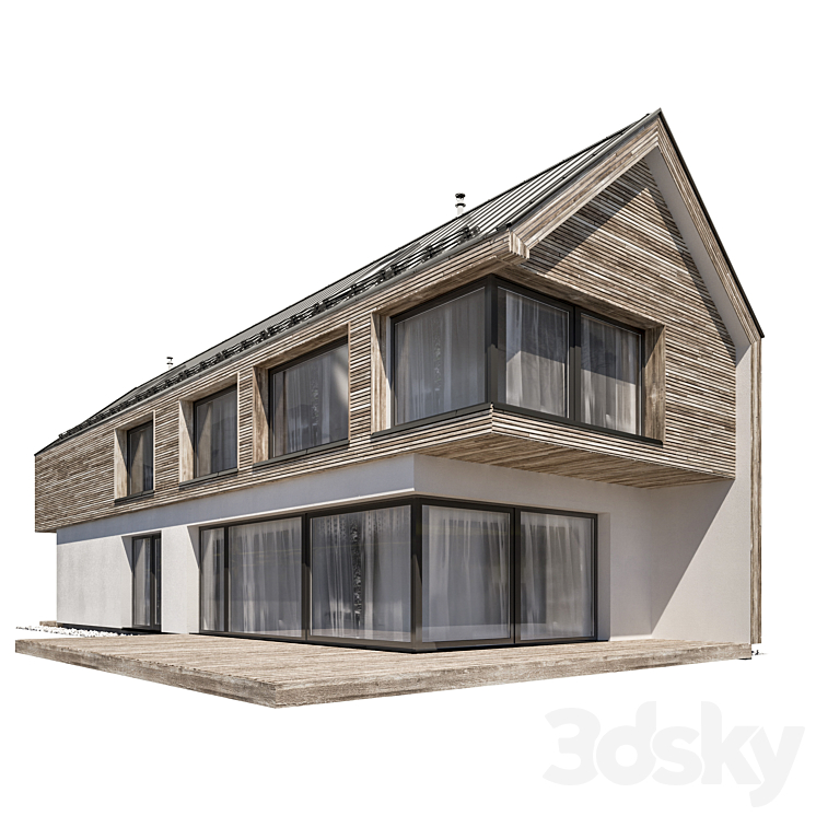 Modern house 02 3DS Max - thumbnail 2