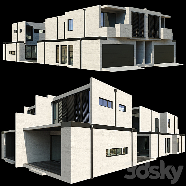 Modern House 03 3DS Max - thumbnail 1