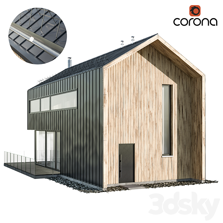 Modern house 03 3DS Max - thumbnail 1