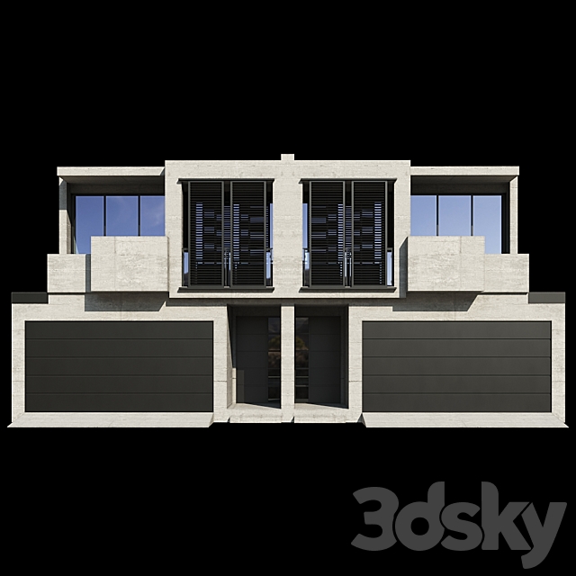 Modern House 03 3DS Max Model - thumbnail 4