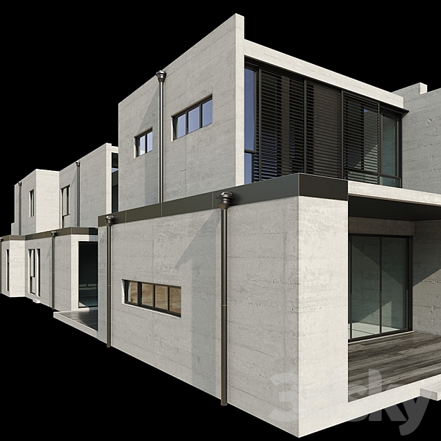 Modern House 03 3DS Max Model - thumbnail 5