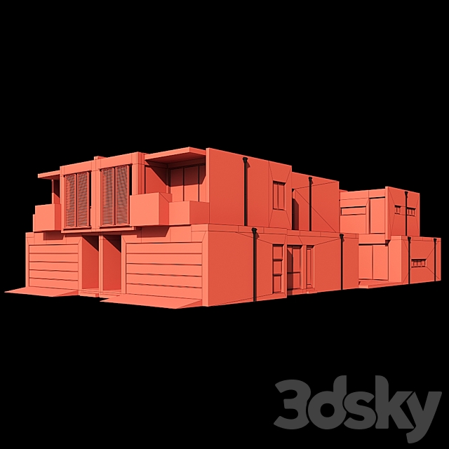 Modern House 03 3DS Max Model - thumbnail 6