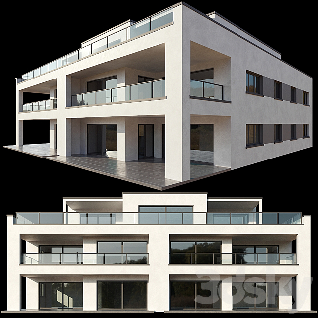 Modern House 04 3DSMax File - thumbnail 1