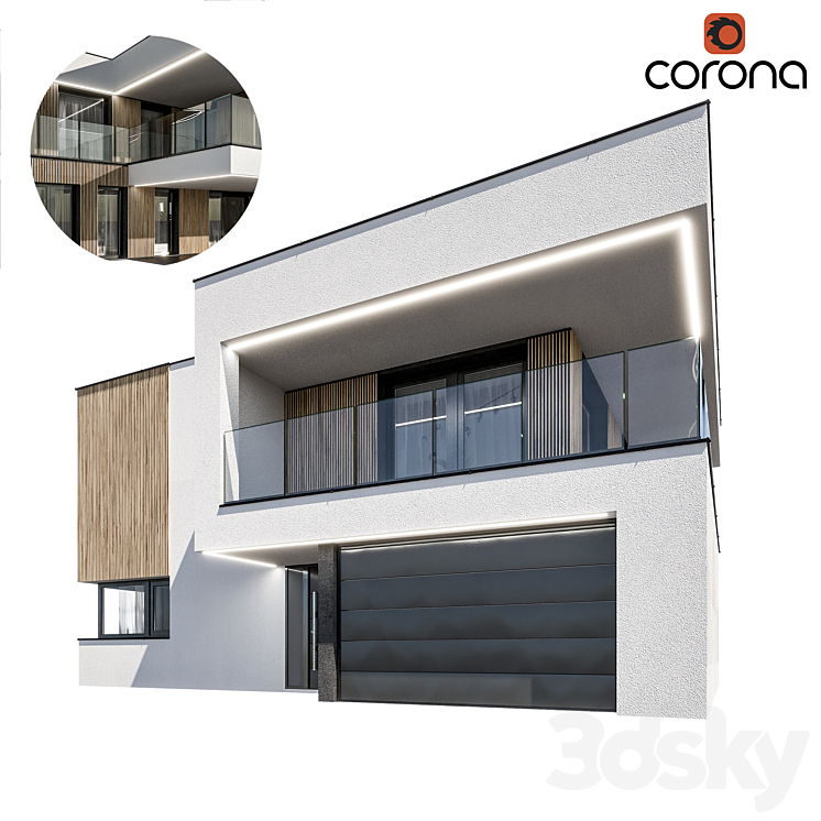 Modern house 05 3DS Max - thumbnail 1