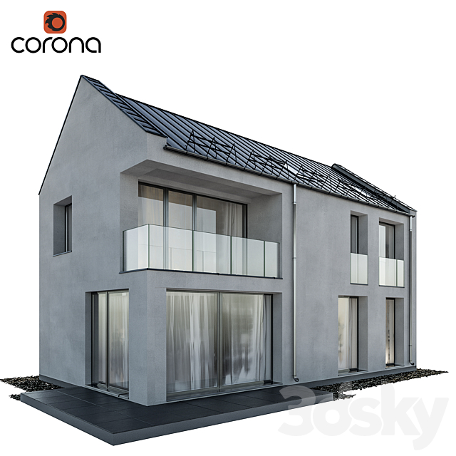 Modern house 06 3DSMax File - thumbnail 3