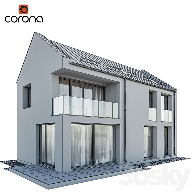 Modern house 06 3DSMax File - thumbnail 4