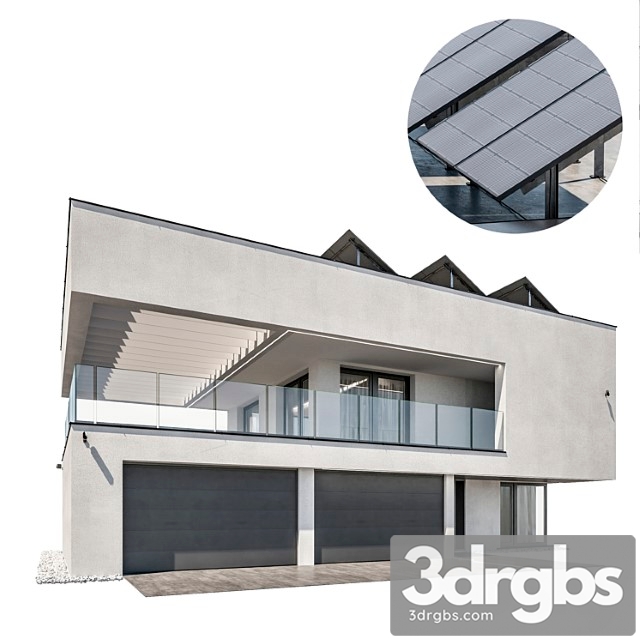 Modern house 18 3dsmax Download - thumbnail 1