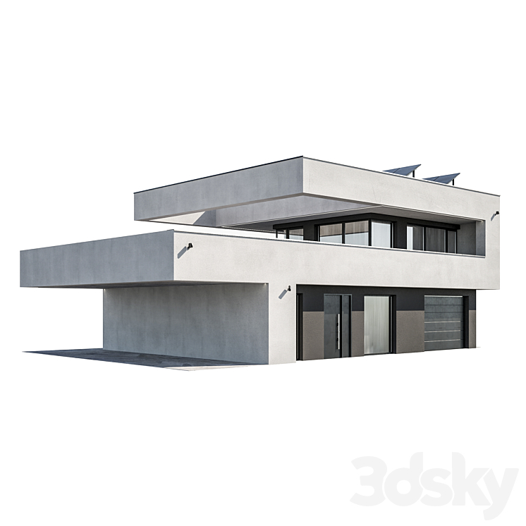 Modern house 19 | night 3DS Max - thumbnail 2