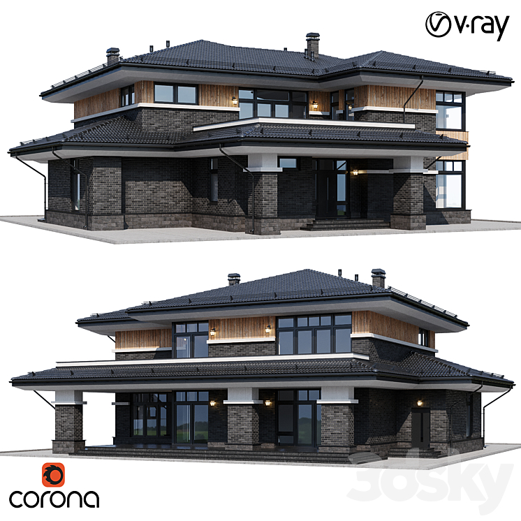 modern house 23 3DS Max - thumbnail 1