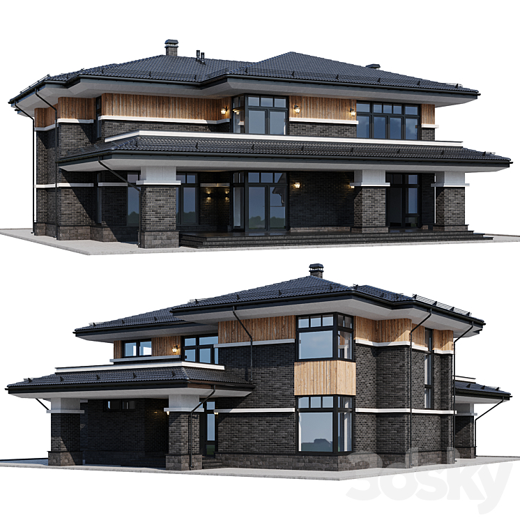 modern house 23 3DS Max - thumbnail 2