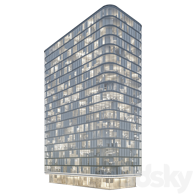 Modern office building 01 3DSMax File - thumbnail 4