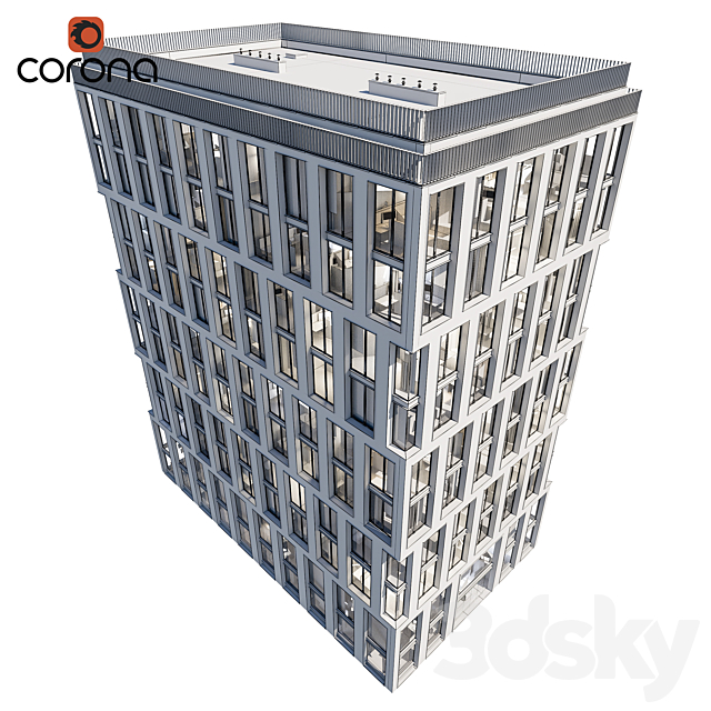 Modern office building 03 3DS Max Model - thumbnail 4