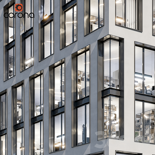 Modern office building 03 3DS Max Model - thumbnail 5