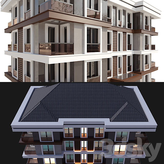 Modern Residential Building 013 3DSMax File - thumbnail 2