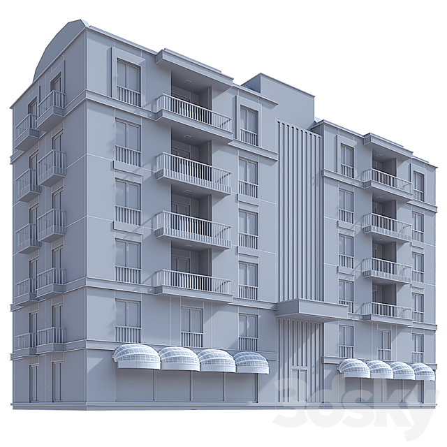 Modern Residential Building 18 3DSMax File - thumbnail 3