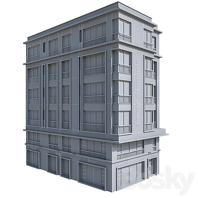 Modern Residential Building 21 3DSMax File - thumbnail 3