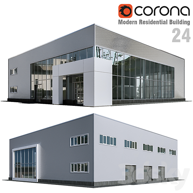 Modern Residential Building 24 3DS Max Model - thumbnail 1