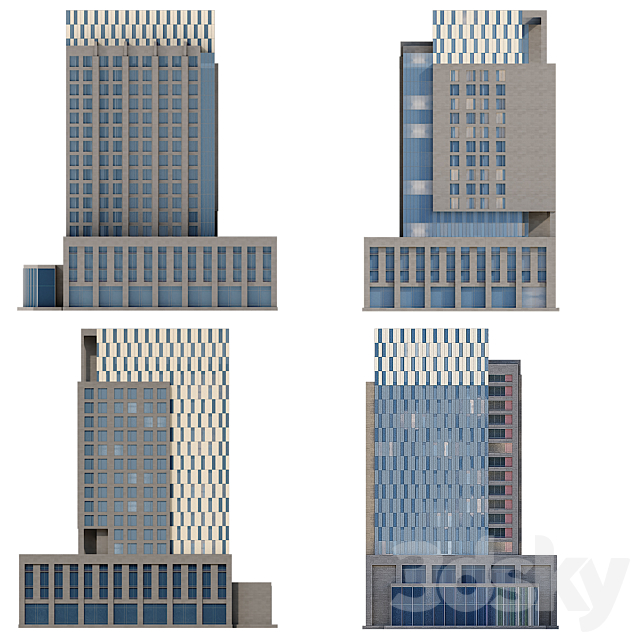 Modern Residential Building 27 3DS Max Model - thumbnail 2