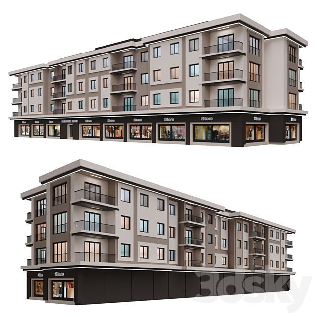 Modern Residential Building 29 3DSMax File - thumbnail 2