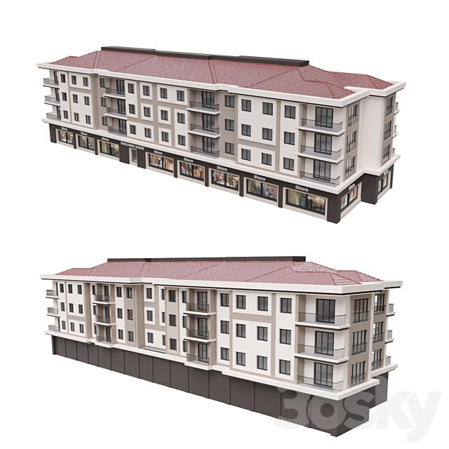 Modern Residential Building 29 3DSMax File - thumbnail 4