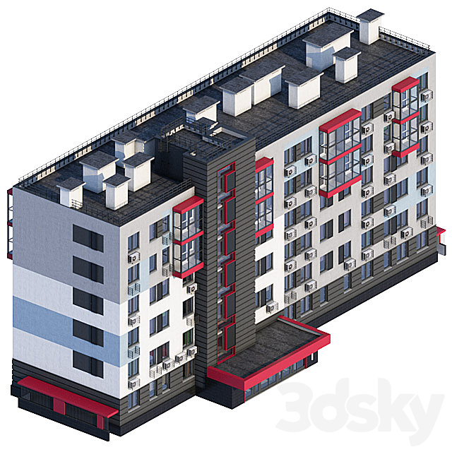 Modern residential building 3DSMax File - thumbnail 4