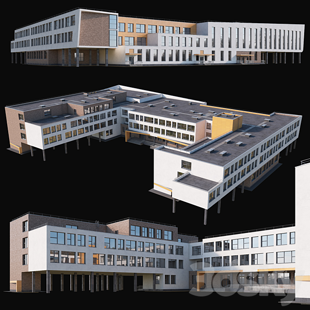 Modern school building 3DSMax File - thumbnail 2