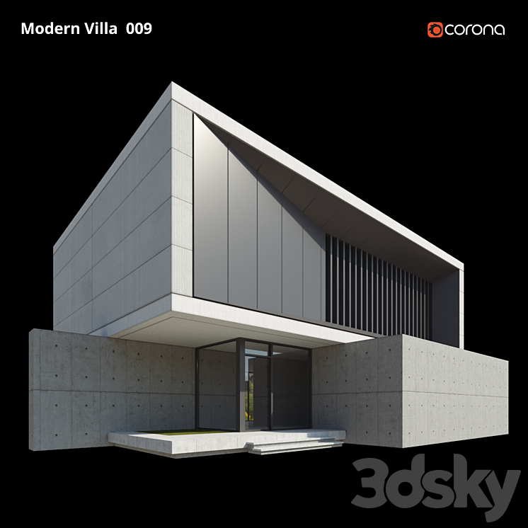 Modern Villa Design 009 G + 2 3DS Max - thumbnail 1