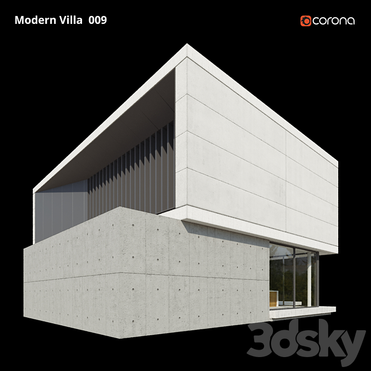 Modern Villa Design 009 G + 2 3DS Max - thumbnail 2