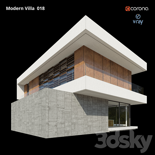 Modern Villa Design 018 3DS Max Model - thumbnail 2