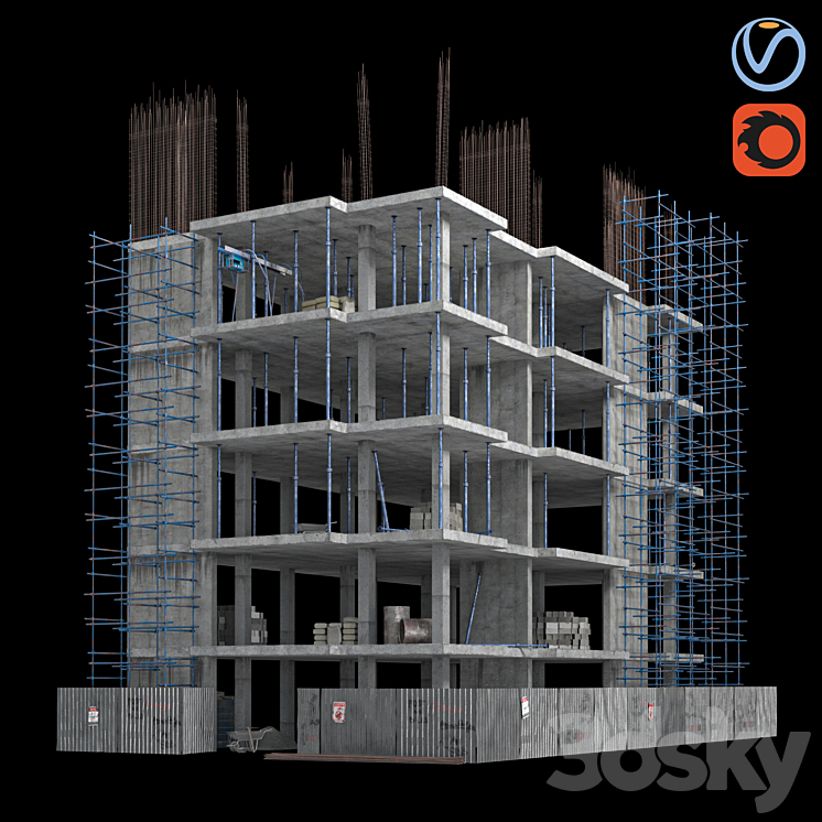 Modular building 09 3DS Max - thumbnail 1