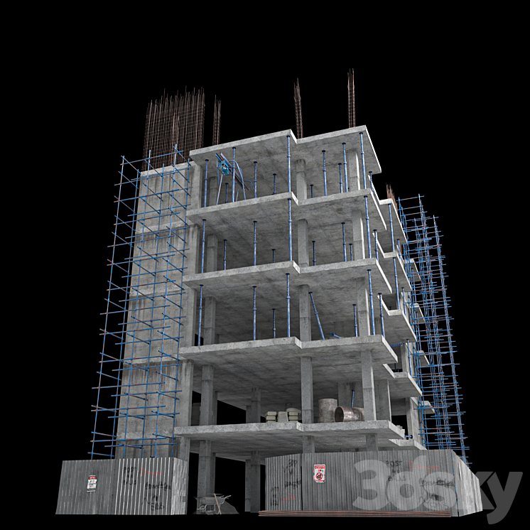 Modular building 09 3DS Max - thumbnail 2