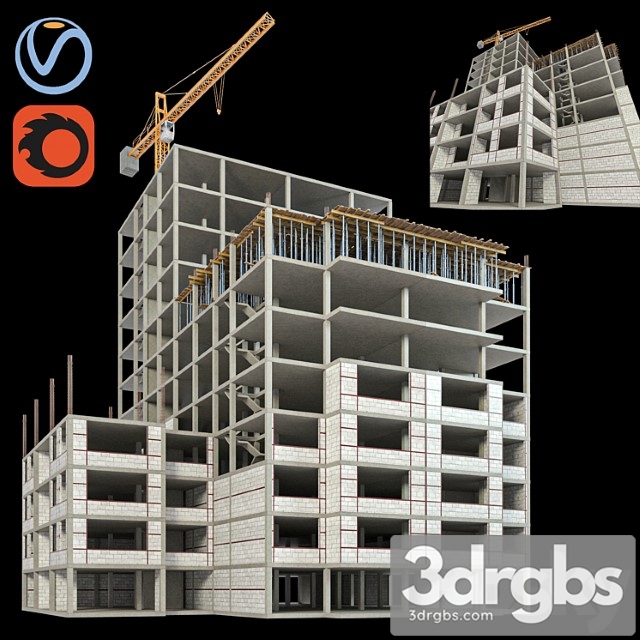 Modular Construction Site 1 3dsmax Download - thumbnail 1