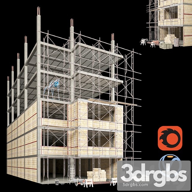 Modular Construction Site 3 3dsmax Download - thumbnail 1