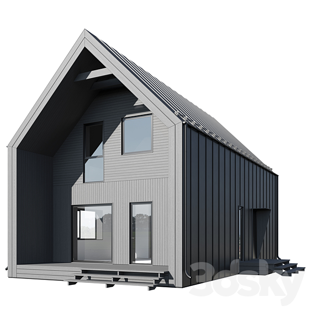 Modular house 02 3DS Max Model - thumbnail 3