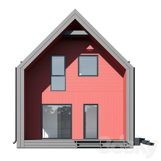 Modular house 02 3DS Max Model - thumbnail 4