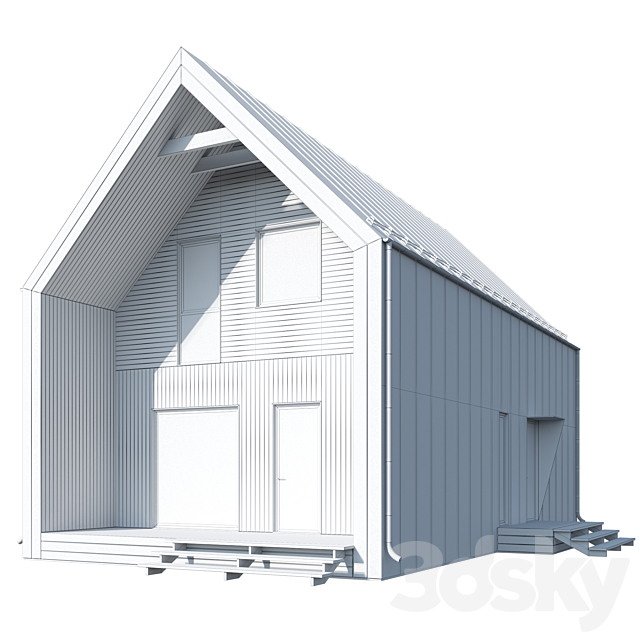 Modular house 02 3DS Max Model - thumbnail 5