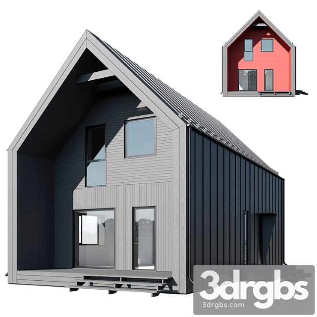 Modular House 02 3dsmax Download - thumbnail 1