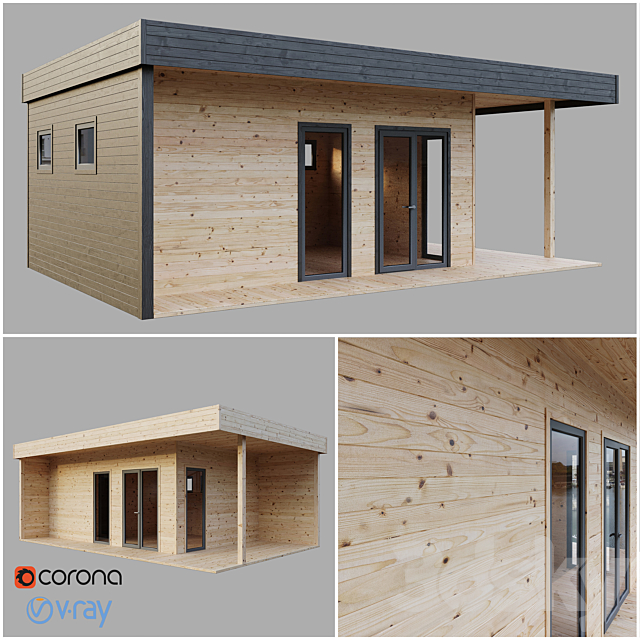 Modular house. bathhouse 3DSMax File - thumbnail 1