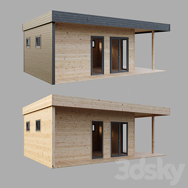 Modular house. bathhouse 3DSMax File - thumbnail 3