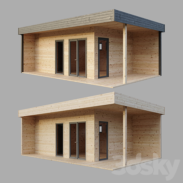 Modular house. bathhouse 3DSMax File - thumbnail 4