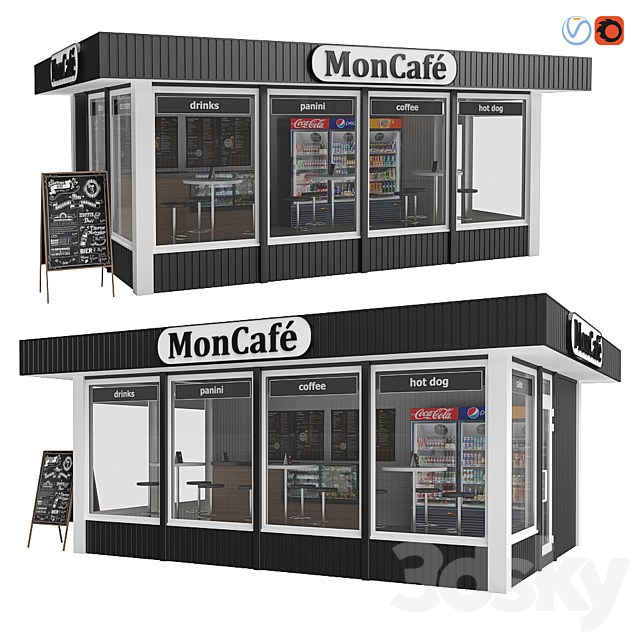 Moncafé 3DS Max Model - thumbnail 2