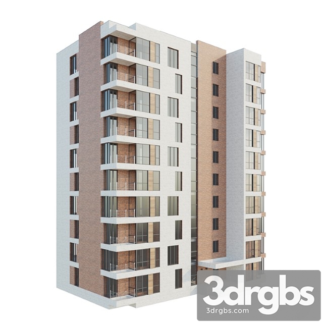 Multi Storey Residential Building 1 3dsmax Download - thumbnail 1