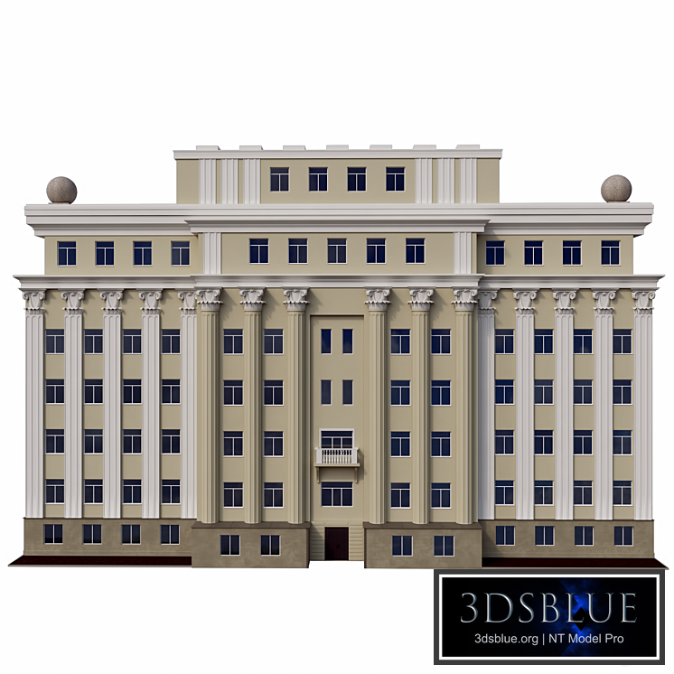 Municipal Building Facade 3DS Max - thumbnail 3
