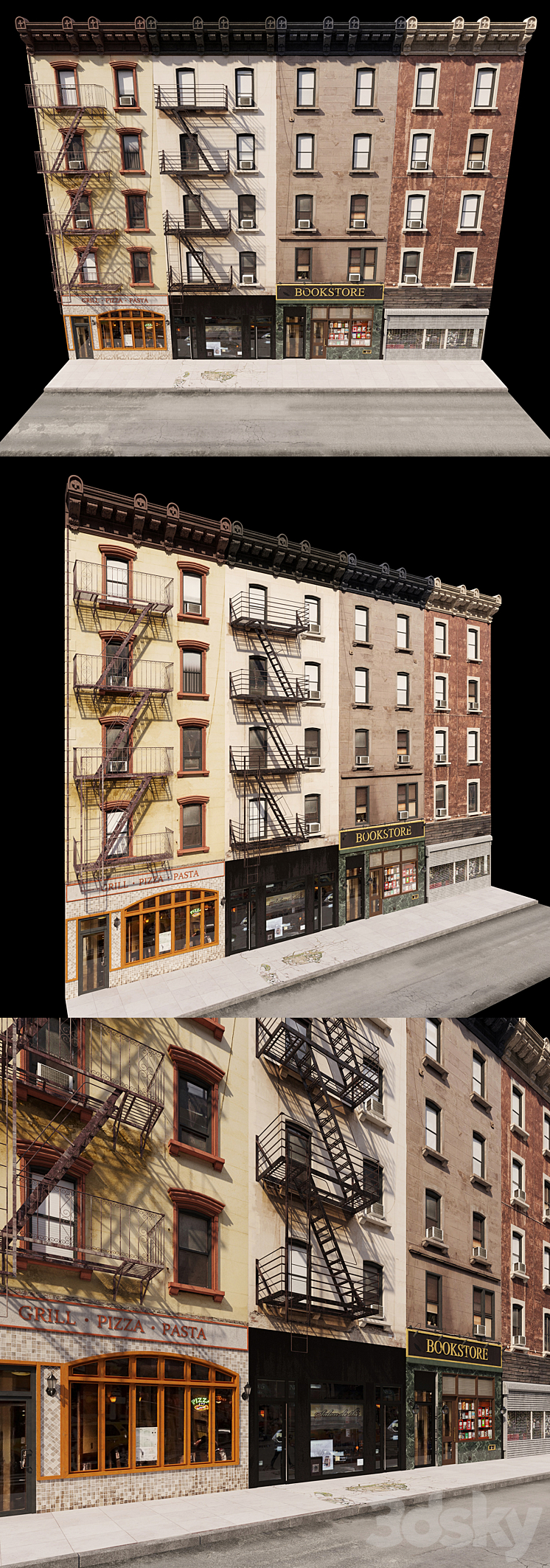 New york facade 3DS Max - thumbnail 2