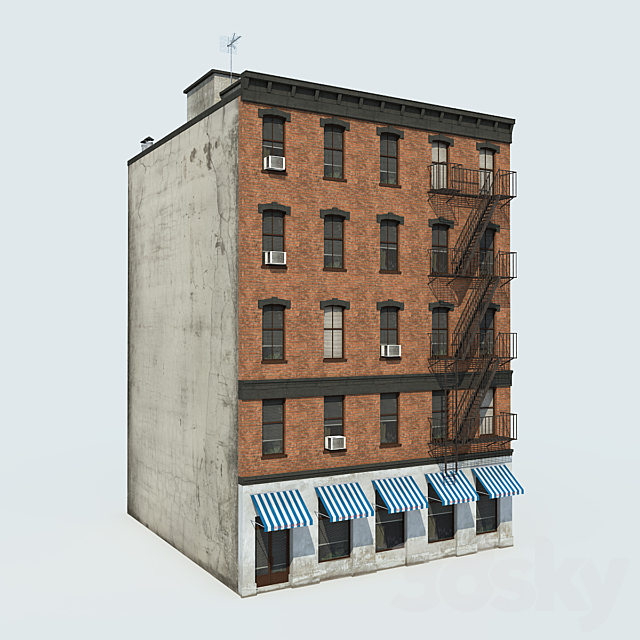 NYC Building 1 3DS Max Model - thumbnail 1