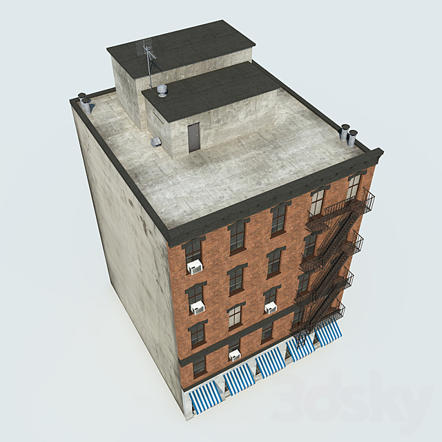 NYC Building 1 3DS Max Model - thumbnail 3