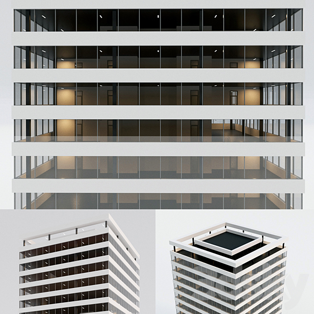 Office building. 3DSMax File - thumbnail 2